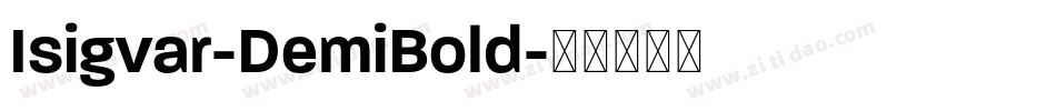 Isigvar-DemiBold字体转换