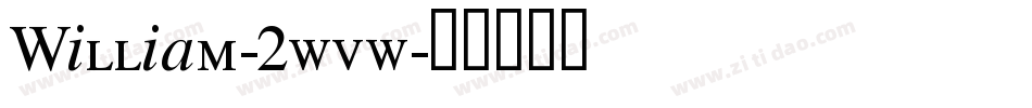 William-2wvw字体转换