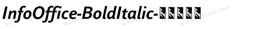 InfoOffice-BoldItalic字体转换