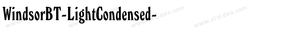 WindsorBT-LightCondensed字体转换