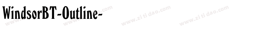 WindsorBT-Outline字体转换