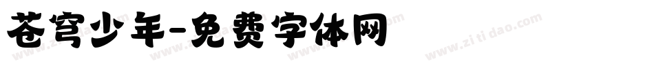 苍穹少年字体转换