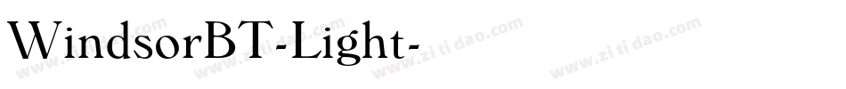 WindsorBT-Light字体转换