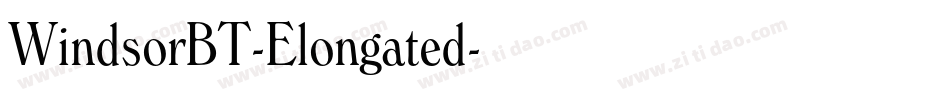 WindsorBT-Elongated字体转换