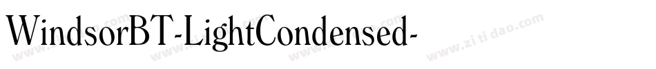 WindsorBT-LightCondensed字体转换