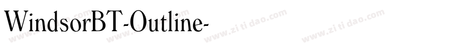 WindsorBT-Outline字体转换
