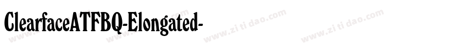 ClearfaceATFBQ-Elongated字体转换