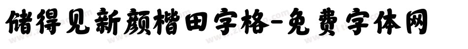 储得见新颜楷田字格字体转换