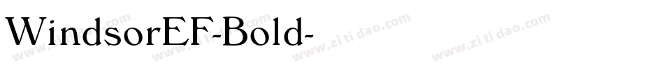 WindsorEF-Bold字体转换