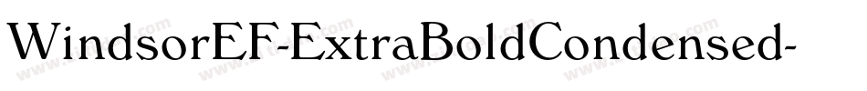 WindsorEF-ExtraBoldCondensed字体转换
