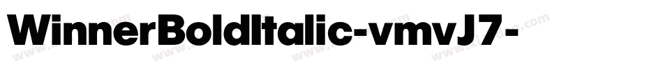 WinnerBoldItalic-vmvJ7字体转换
