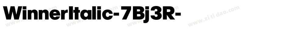 WinnerItalic-7Bj3R字体转换