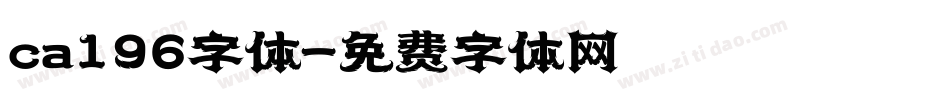 ca196字体字体转换