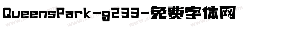QueensPark-g233字体转换