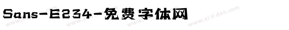 Sans-E234字体转换