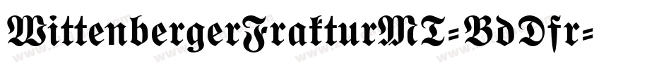 WittenbergerFrakturMT-BdDfr字体转换