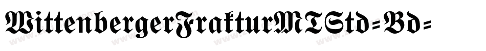WittenbergerFrakturMTStd-Bd字体转换
