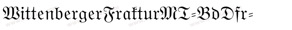 WittenbergerFrakturMT-BdDfr字体转换