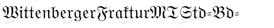 WittenbergerFrakturMTStd-Bd字体转换