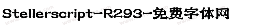 Stellerscript-R293字体转换