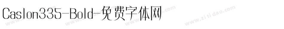 Caslon335-Bold字体转换