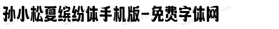 孙小松夏缤纷体手机版字体转换