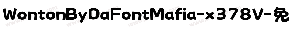 WontonByDaFontMafia-x378V字体转换