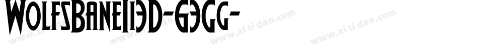 WolfsBaneIi3D-63Gg字体转换