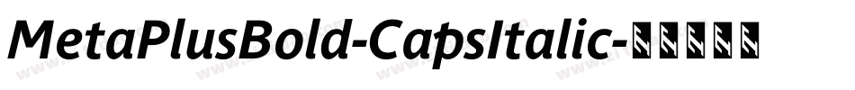 MetaPlusBold-CapsItalic字体转换