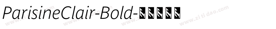 ParisineClair-Bold字体转换