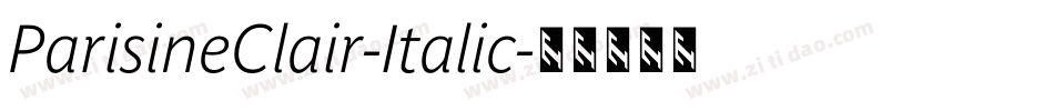 ParisineClair-Italic字体转换