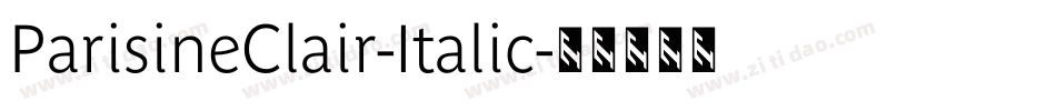 ParisineClair-Italic字体转换