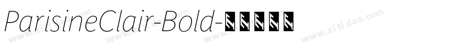 ParisineClair-Bold字体转换