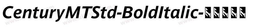 CenturyMTStd-BoldItalic字体转换