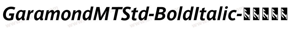 GaramondMTStd-BoldItalic字体转换