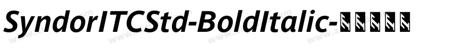SyndorITCStd-BoldItalic字体转换