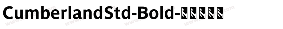 CumberlandStd-Bold字体转换