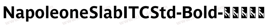 NapoleoneSlabITCStd-Bold字体转换