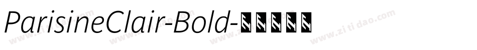 ParisineClair-Bold字体转换