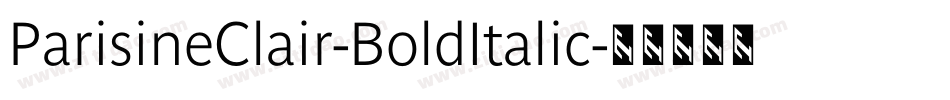 ParisineClair-BoldItalic字体转换