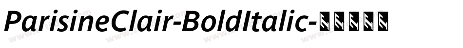 ParisineClair-BoldItalic字体转换