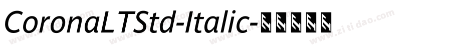 CoronaLTStd-Italic字体转换