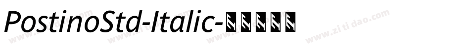PostinoStd-Italic字体转换