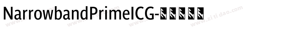 NarrowbandPrimeICG字体转换
