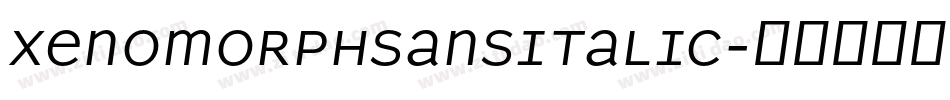 XenomorphSansItalic字体转换