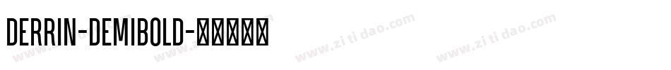 Derrin-DemiBold字体转换