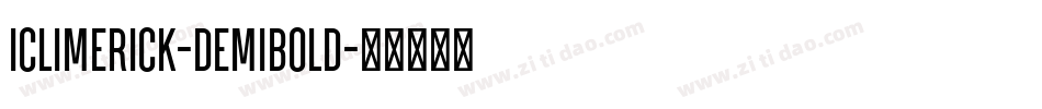 Iclimerick-DemiBold字体转换