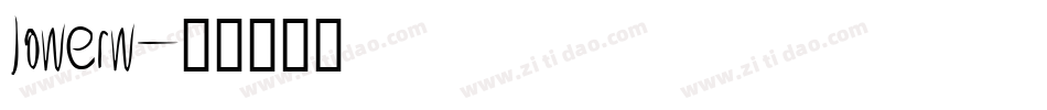 lowerw字体转换