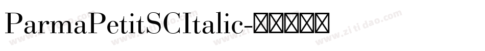 ParmaPetitSCItalic字体转换