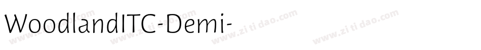 WoodlandITC-Demi字体转换